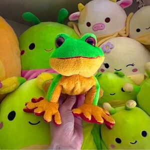 GANZ Webkinz Green and Orange Tree Frog Plush Toy